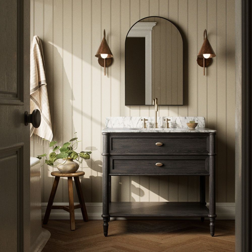 Vanities Toulouse Single Vanity - Satin Black Veneer