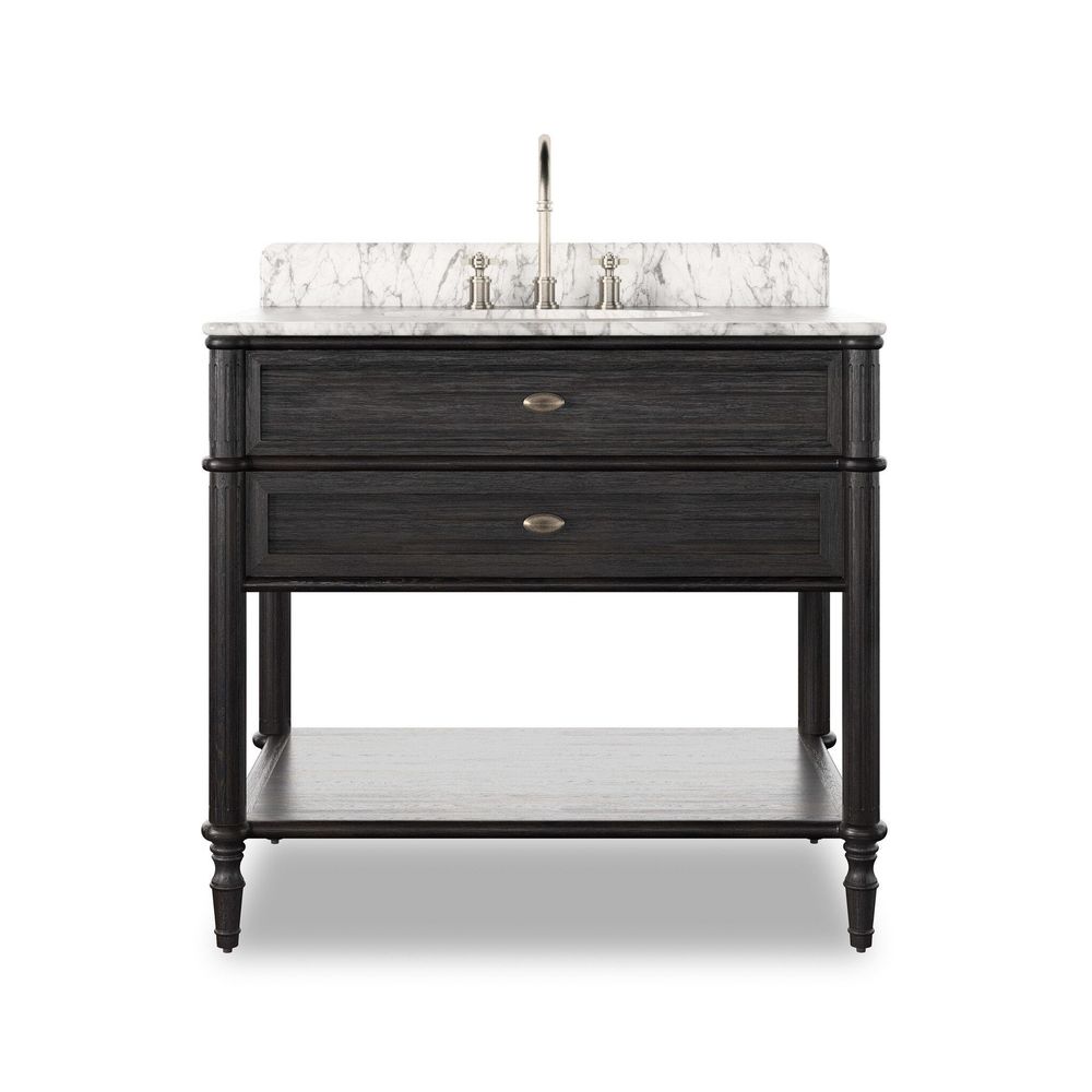 Vanities Toulouse Single Vanity - Satin Black Veneer