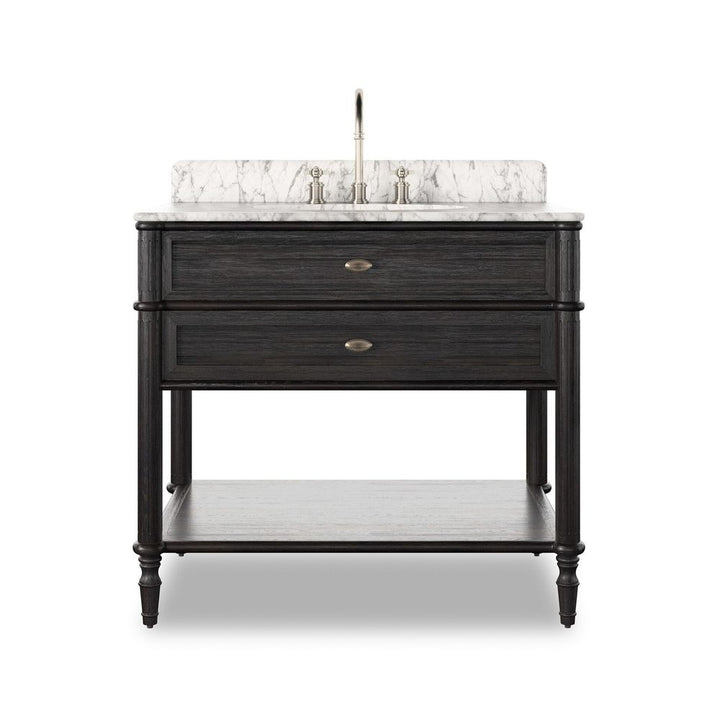 Vanities Toulouse Single Vanity - Satin Black Veneer