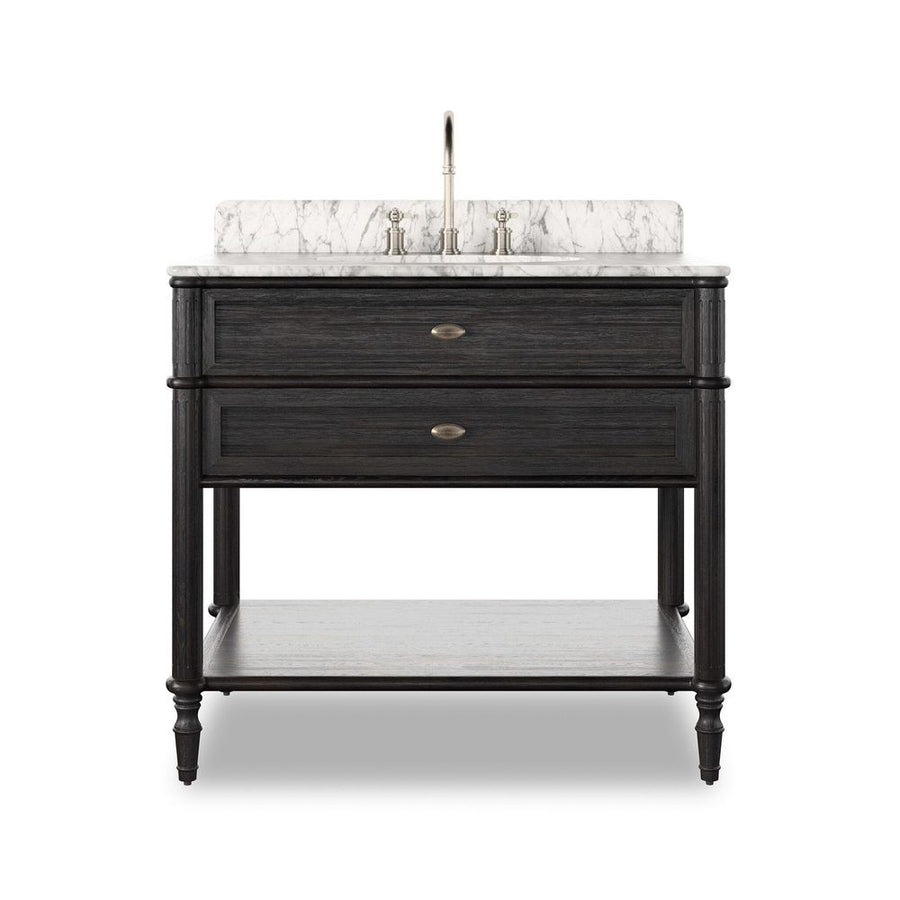 Vanities Toulouse Single Vanity - Satin Black Veneer