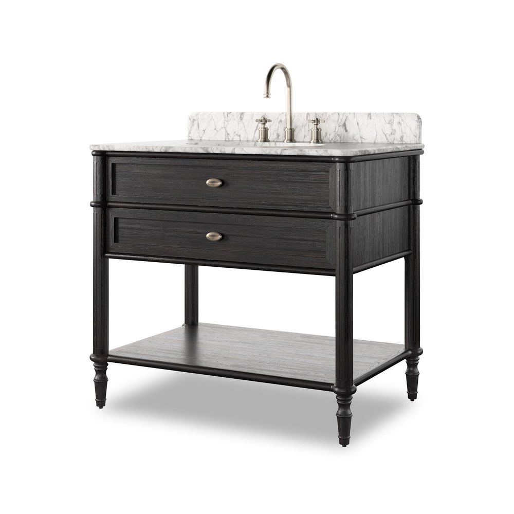 Vanities Toulouse Single Vanity - Satin Black Veneer