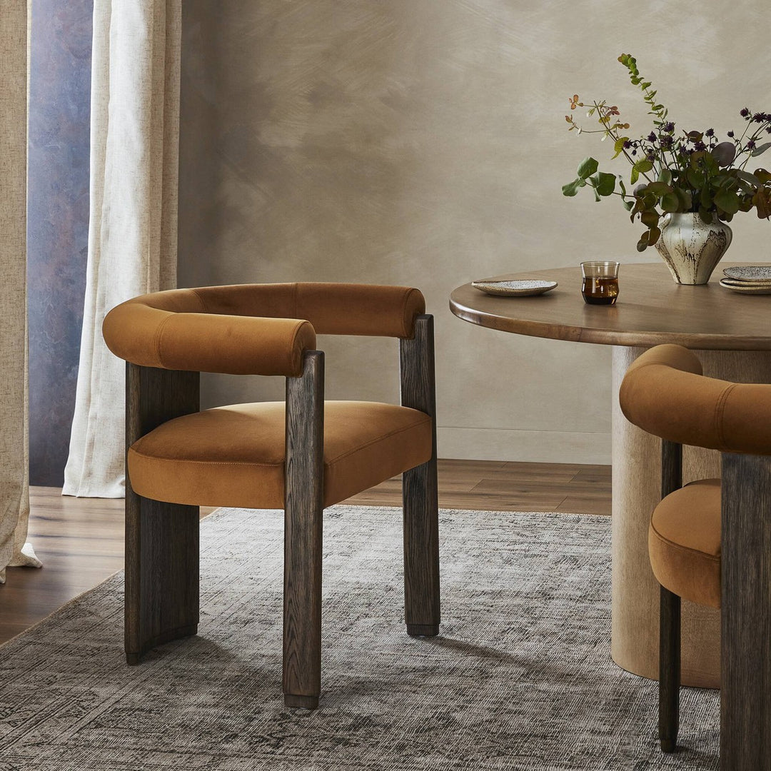 Caleb Dining Chair - Stax Rust - Brown