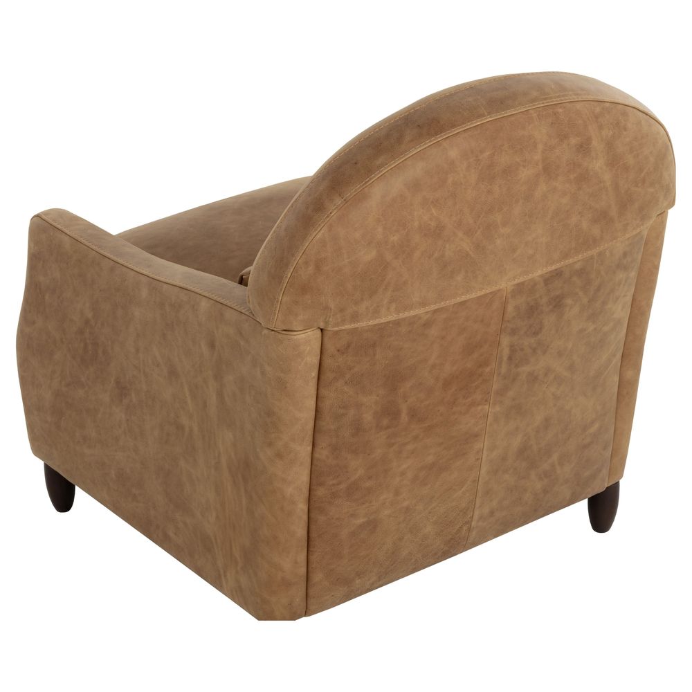 Cynthia Lounge Chair - Camel Leather