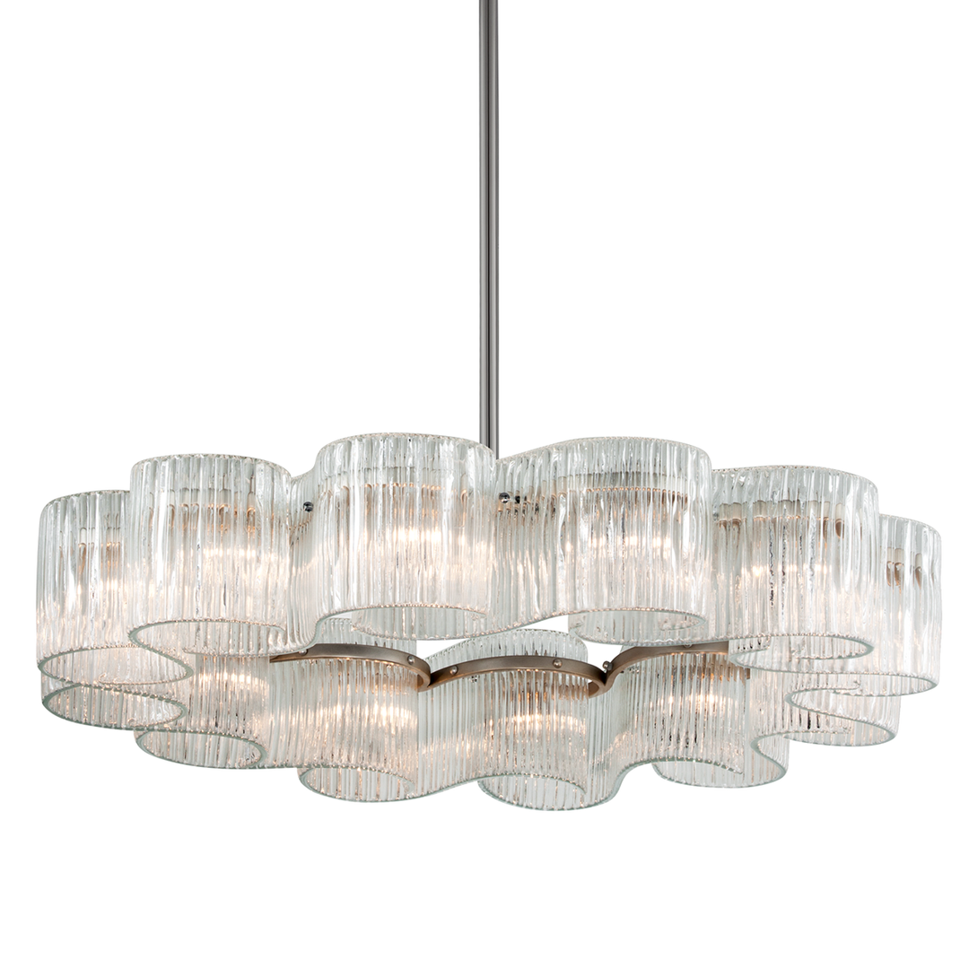 Circo Chandelier - Warm Silver Leaf 12 Lights