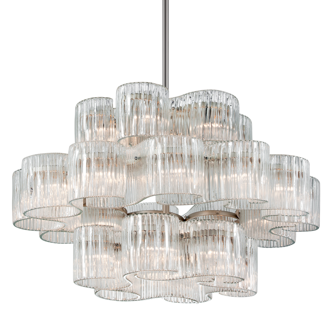 Circo Chandelier - Satin Silver Leaf 24 Lights