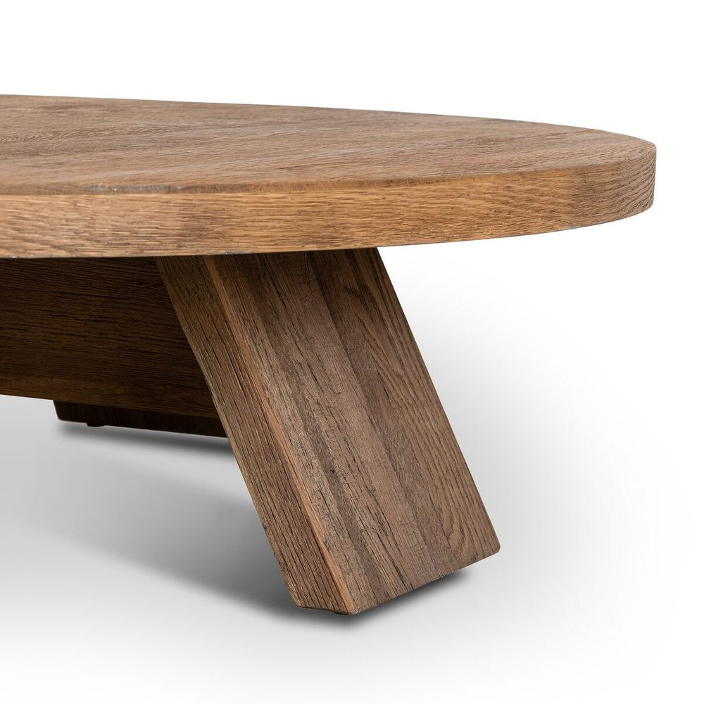 Sparrow Coffee Table: Washed Old Oak Resawn