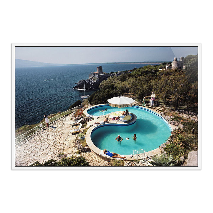 Pool At Villa Gli Arieti By Slim Aarons - 48"X32"