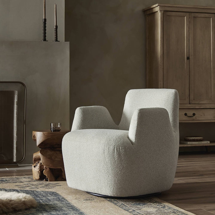 Nolan Swivel Chair - Crete Pebble