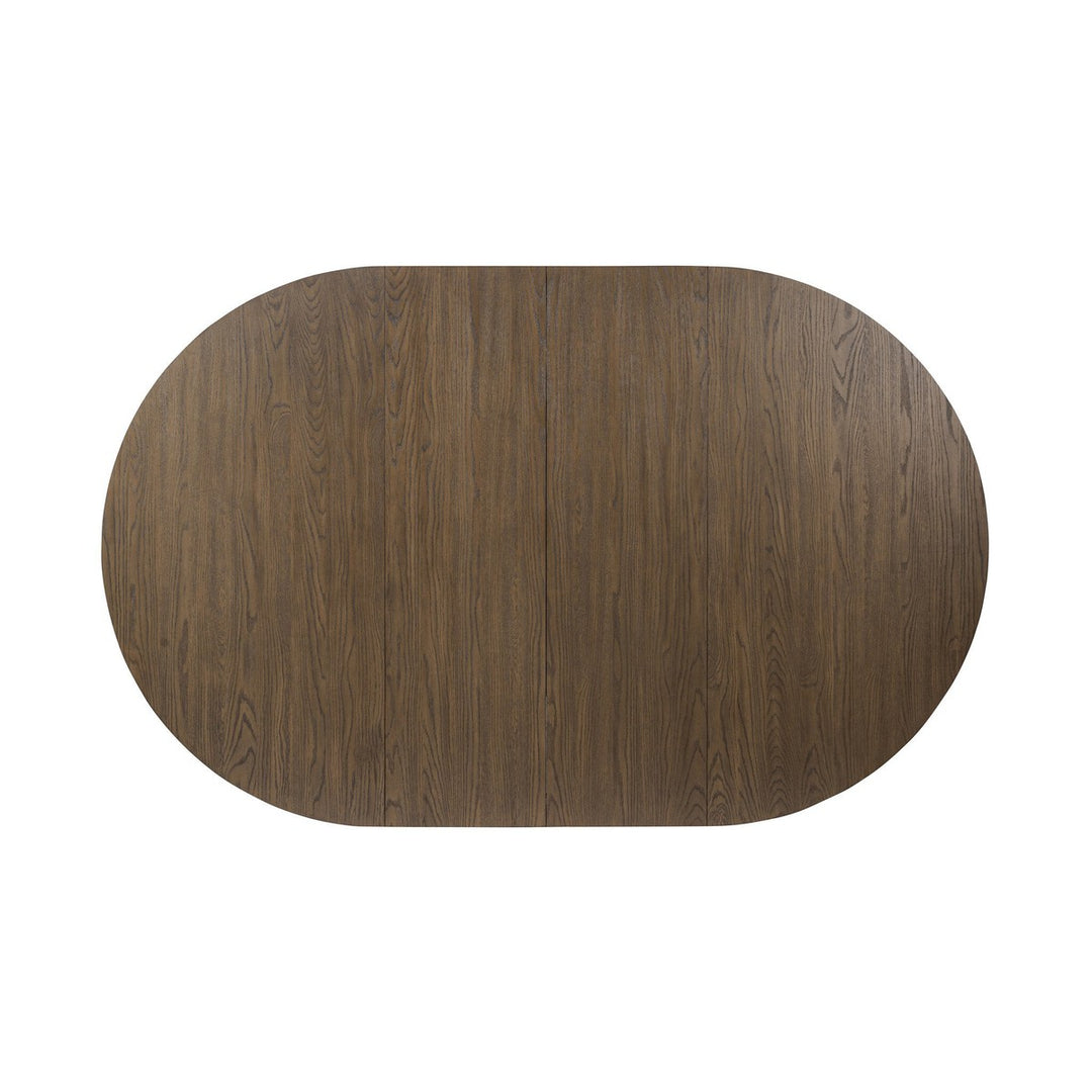 Zara Round Extension Dining Table - Fawn Oak - Brown