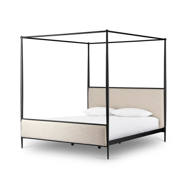 Everett Canopy Bed - Savoy Parchment - Queen