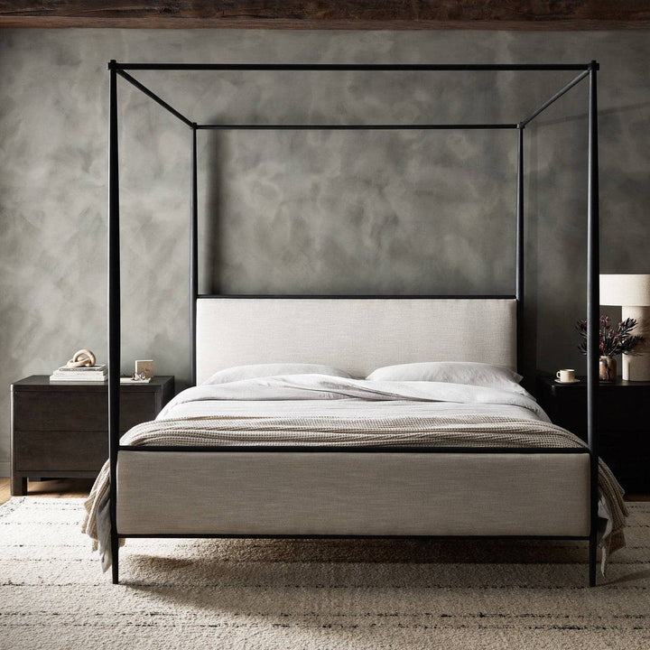 Everett Canopy Bed - Savoy Parchment - Queen