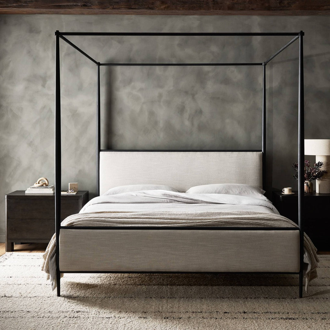 Everett Canopy Bed - Savoy Parchment - King