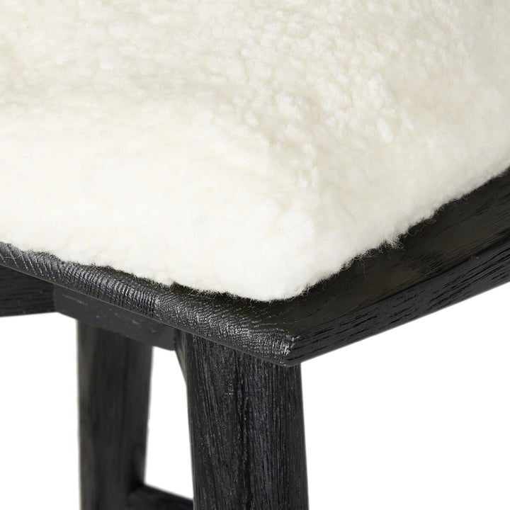 Clark Swivel Bar + Counter Stool - Cream Shorn Sheepskin - Bar