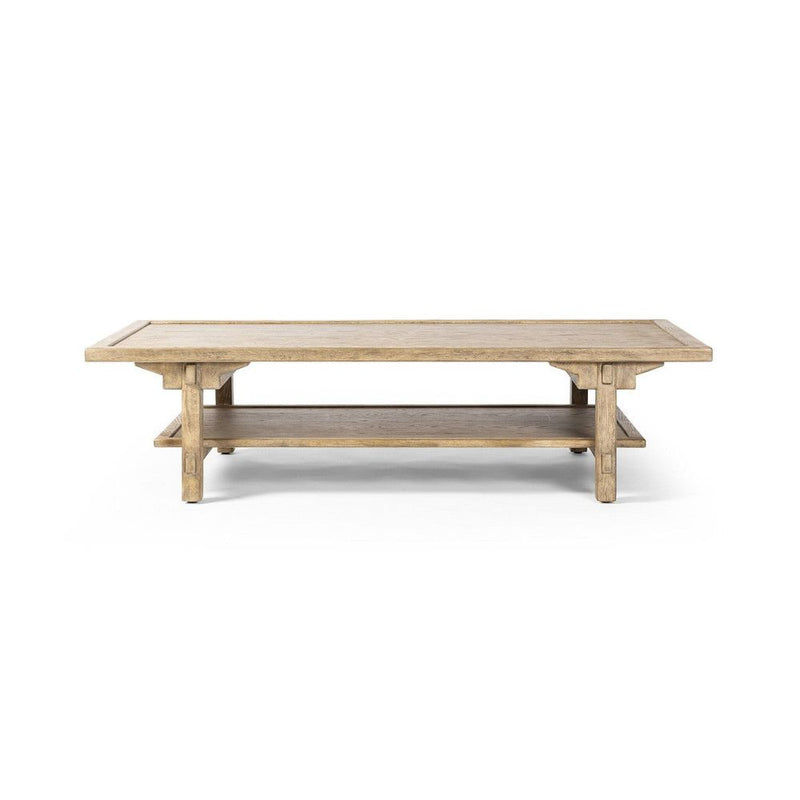 Tanner Coffee Table - Distressed Light Oak - Light Brown
