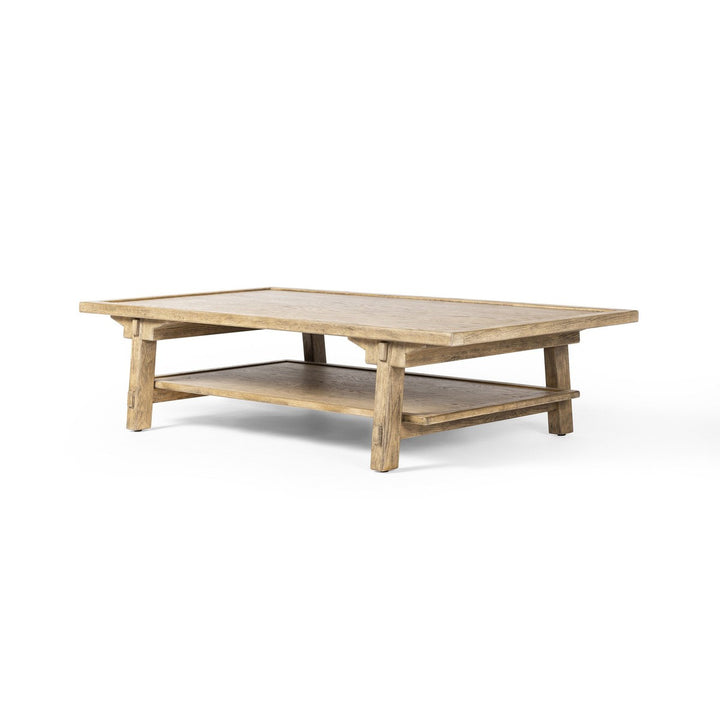 Tanner Coffee Table - Distressed Light Oak - Light Brown