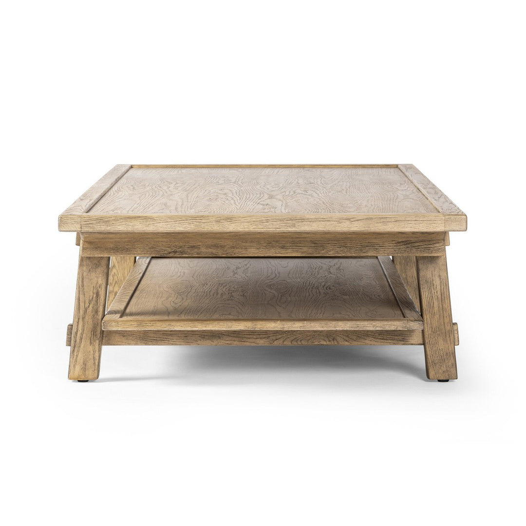 Tanner Coffee Table - Distressed Light Oak - Light Brown