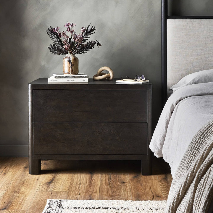 Evelyn Nightstand - Smoked Black Oak