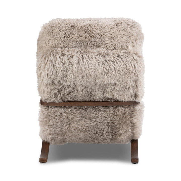 Quinn Lounge Chair - Taupe Mongolian Fur