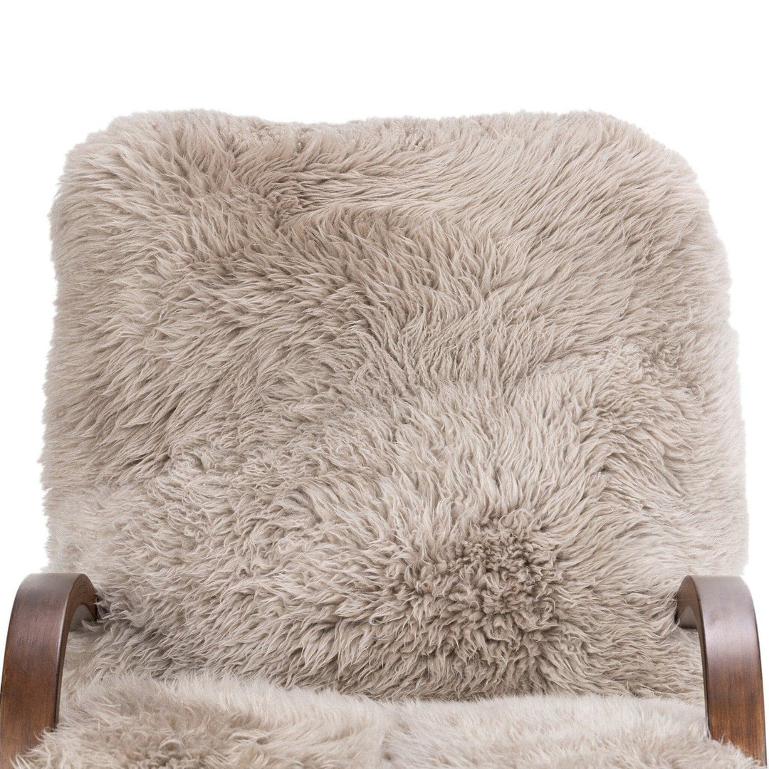 Quinn Lounge Chair - Taupe Mongolian Fur