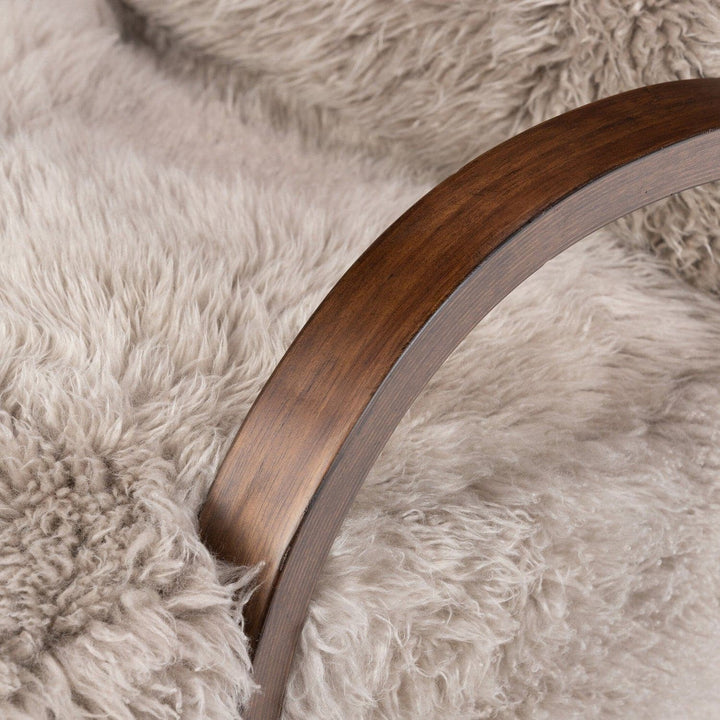 Quinn Lounge Chair - Taupe Mongolian Fur