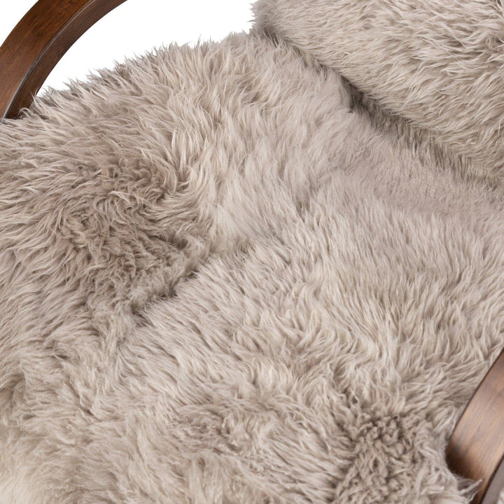 Quinn Lounge Chair - Taupe Mongolian Fur