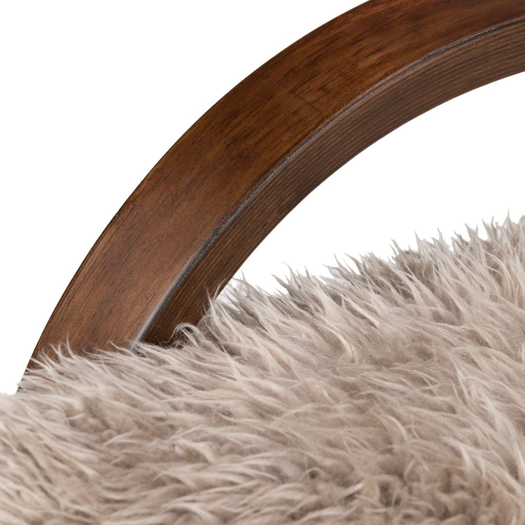 Quinn Lounge Chair - Taupe Mongolian Fur