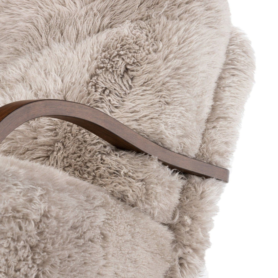 Quinn Lounge Chair - Taupe Mongolian Fur