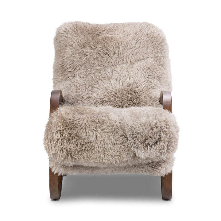 Quinn Lounge Chair - Taupe Mongolian Fur