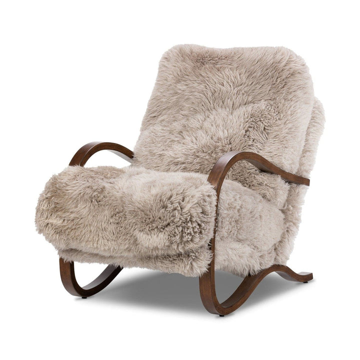 Quinn Lounge Chair - Taupe Mongolian Fur