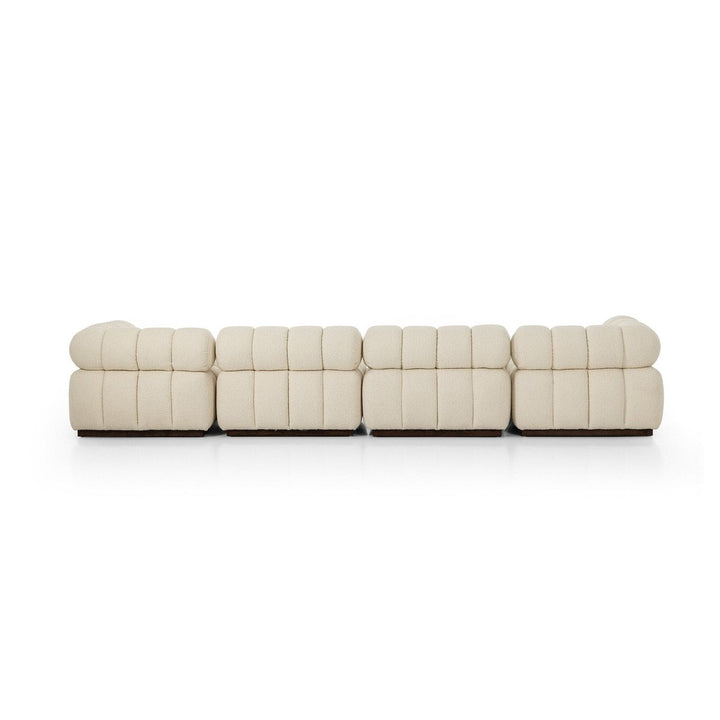 Fairbanks 4 Pc Sectional W/ Ottoman - Durham Cream