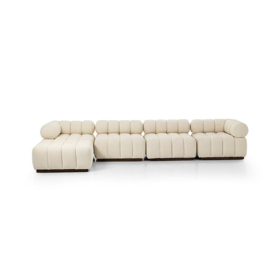 Fairbanks 4 Pc Sectional W/ Ottoman - Durham Cream