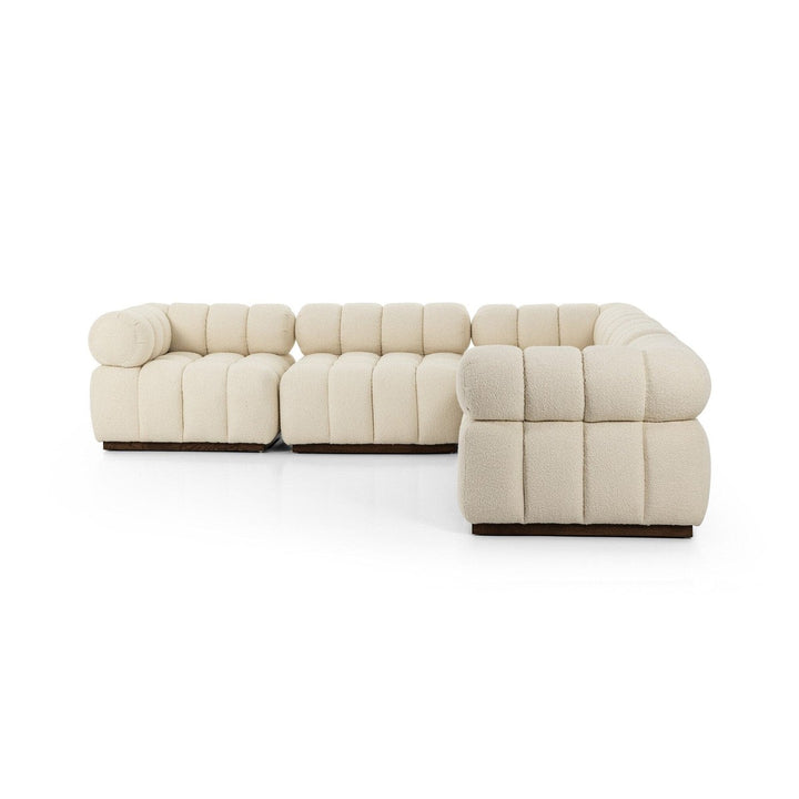 Fairbanks 5 Pc Sectional Sofa - Durham Cream