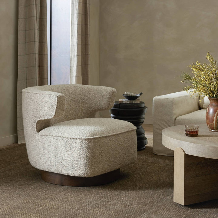 Ruby Swivel Chair - Berber Oatmeal