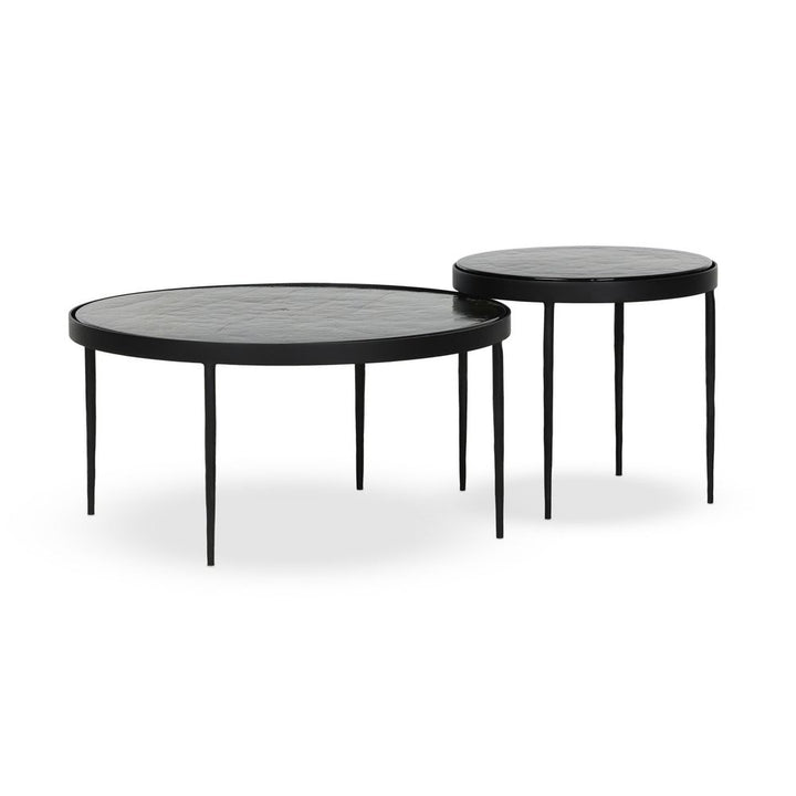 Coffee Tables Yoko Nesting Tables - Moss Cast Glass
