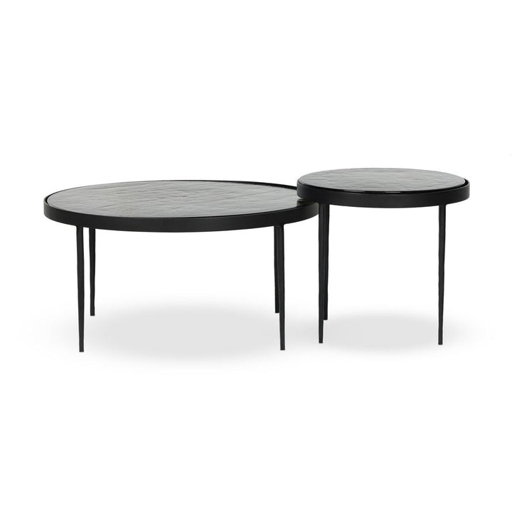 Coffee Tables Yoko Nesting Tables - Moss Cast Glass