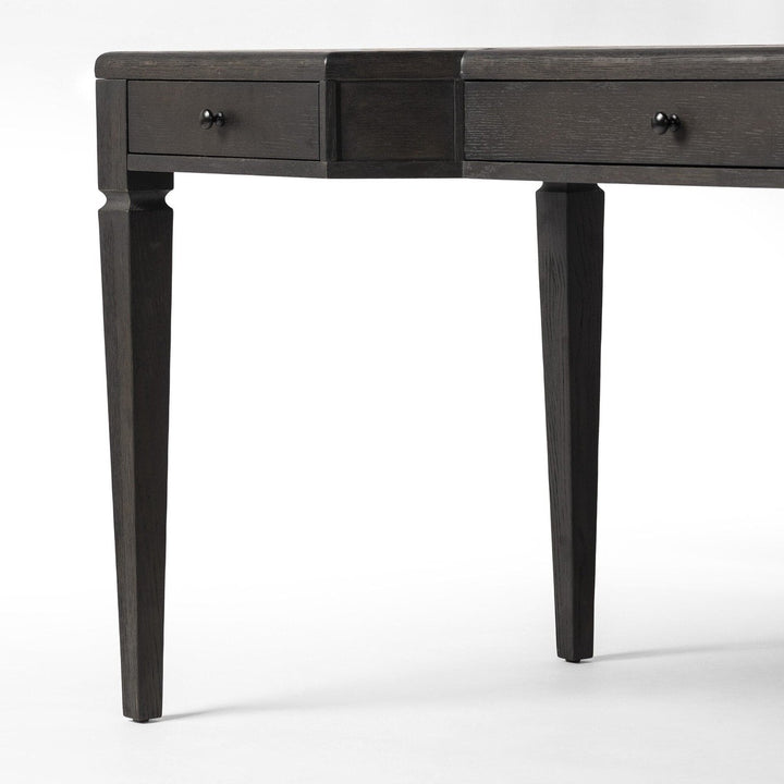 Bennett Desk - Distressed Black Oak