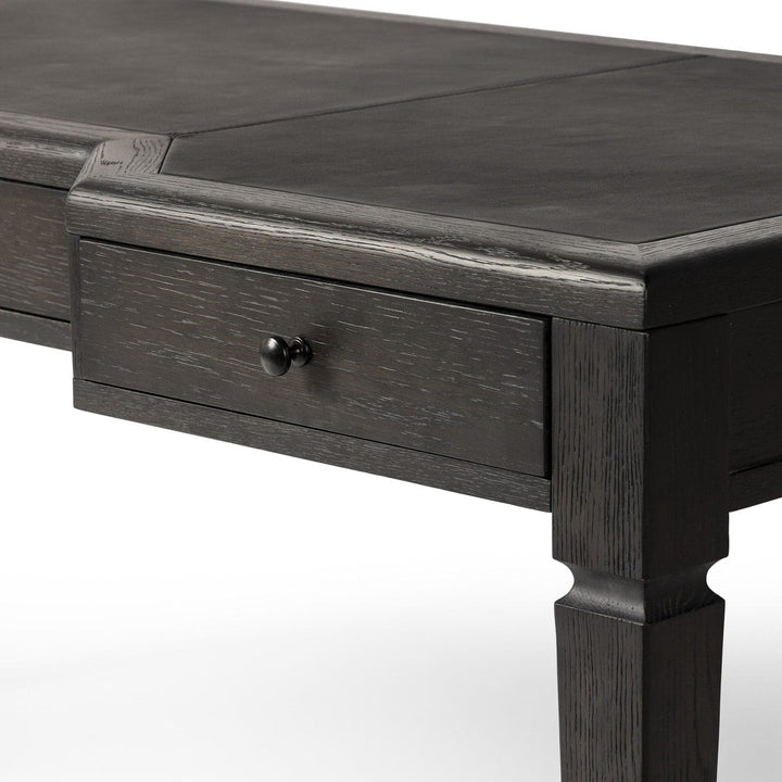 Bennett Desk - Distressed Black Oak