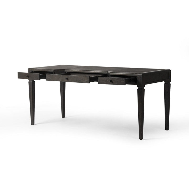 Bennett Desk - Distressed Black Oak