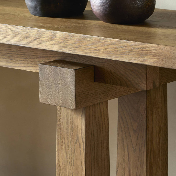 Naomi Console Table - Honey Oak