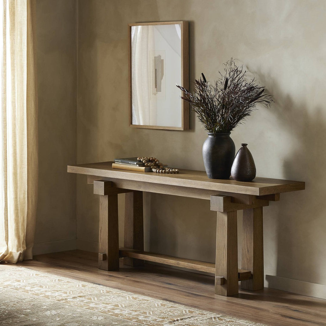 Naomi Console Table - Honey Oak