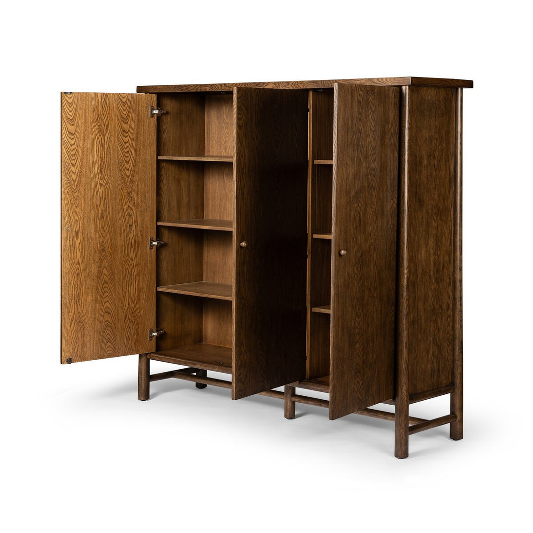 Bernard 3-Door Cabinet - Dark Toasted Oak