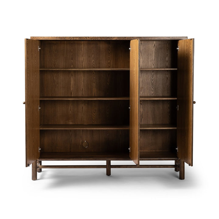 Bernard 3-Door Cabinet - Dark Toasted Oak