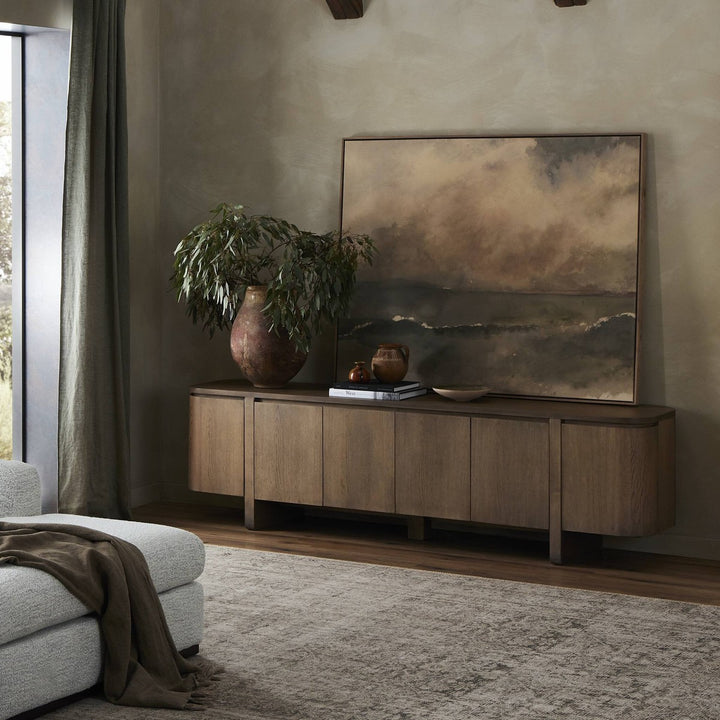 Eden Media Console - Tawny Oak - Brown