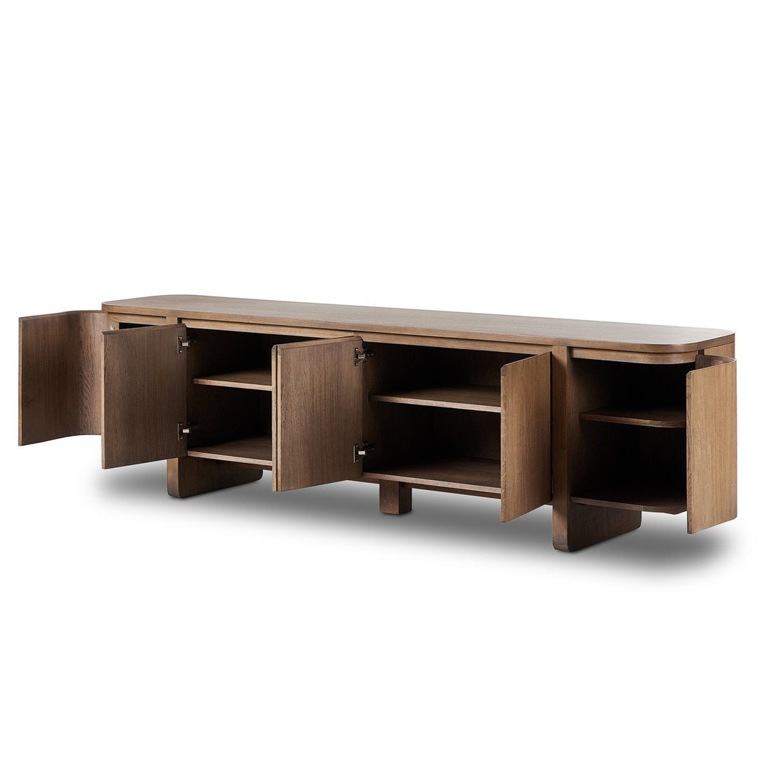 Eden Media Console - Tawny Oak - Brown