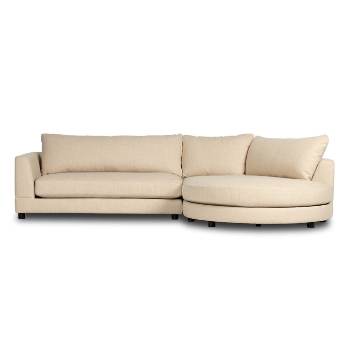 Sawyer 2-Piece RAF Sectional - Irving Flax - Beige, Brown