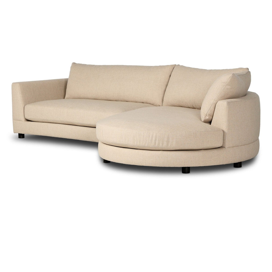 Sawyer 2-Piece RAF Sectional - Irving Flax - Beige, Brown