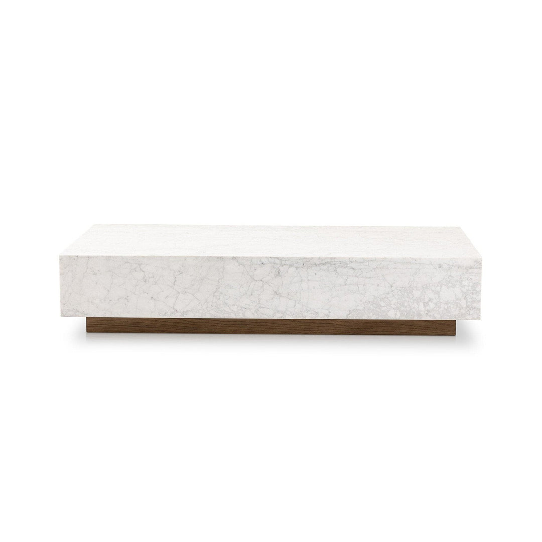 Aurora Marble Coffee Table - White Carrara Marble