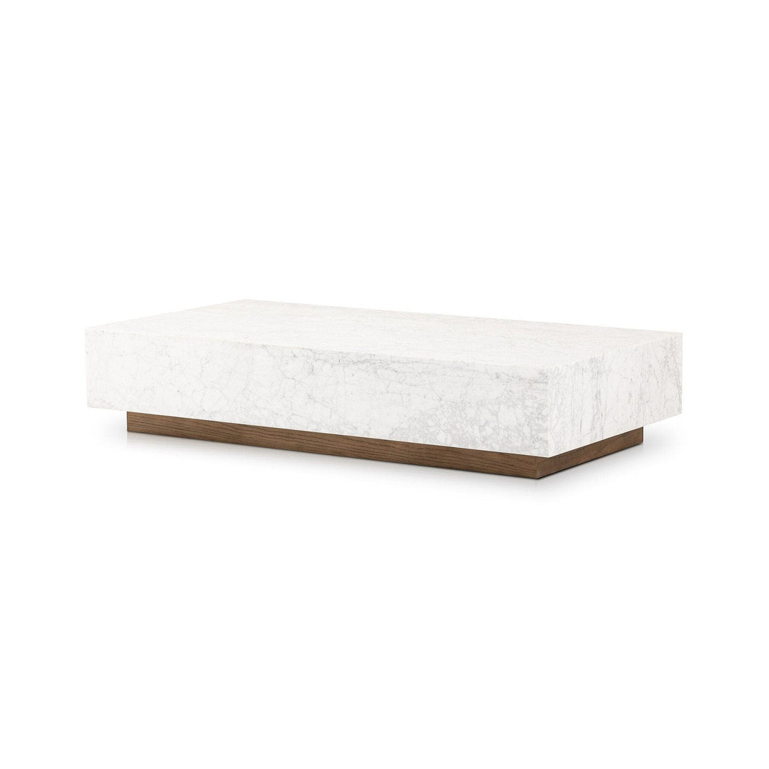 Aurora Marble Coffee Table - White Carrara Marble