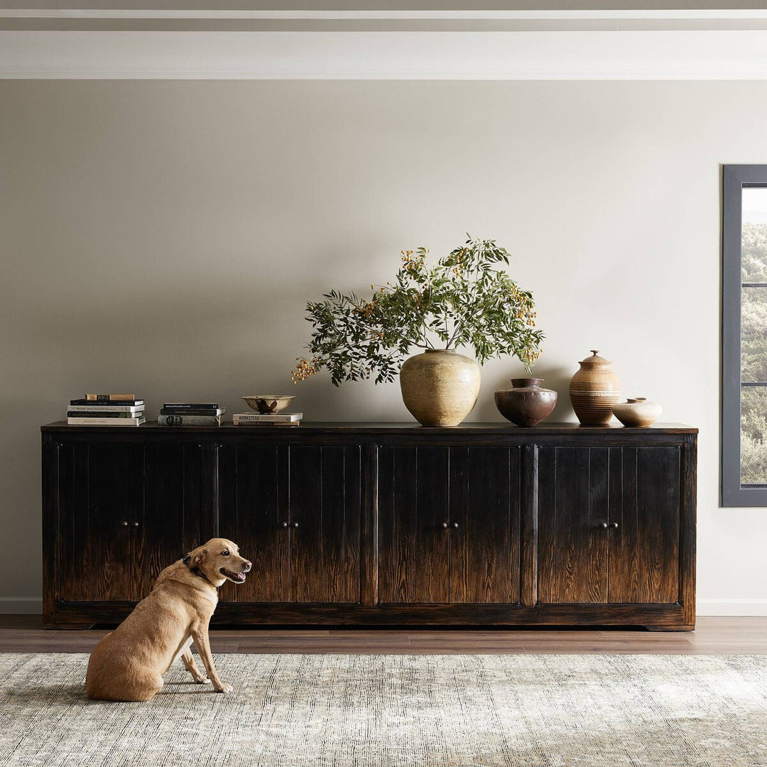 One Hour Sideboard - Distressed Black - 122"