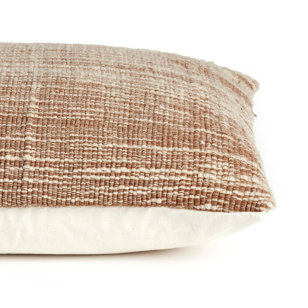 Artisan Stripe Wool Pillow - 20"X20" - Natural Wool